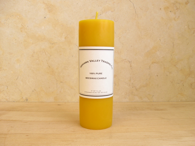 100% Pure Beeswax Pillar Candle - 2 X 6"