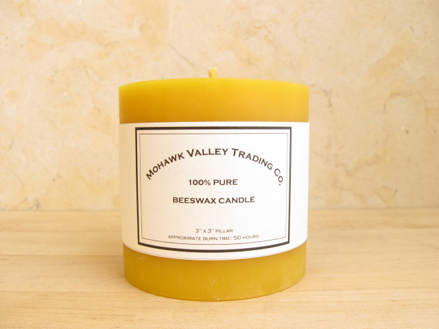 100% Pure Beeswax Pillar Candle - 3 X 3"
