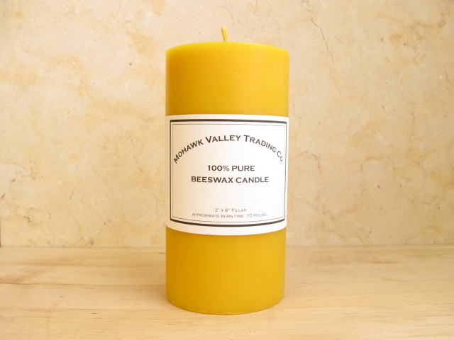 100% Pure Beeswax Pillar Candle - 3 X 6"