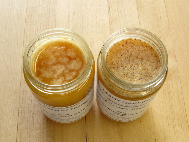 Raw Honey Raw Honey (L), Raw Honey With Light Cappings (R)