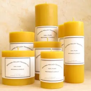 Mohawk Valley Trading Company Beeswax Pillar Candles
